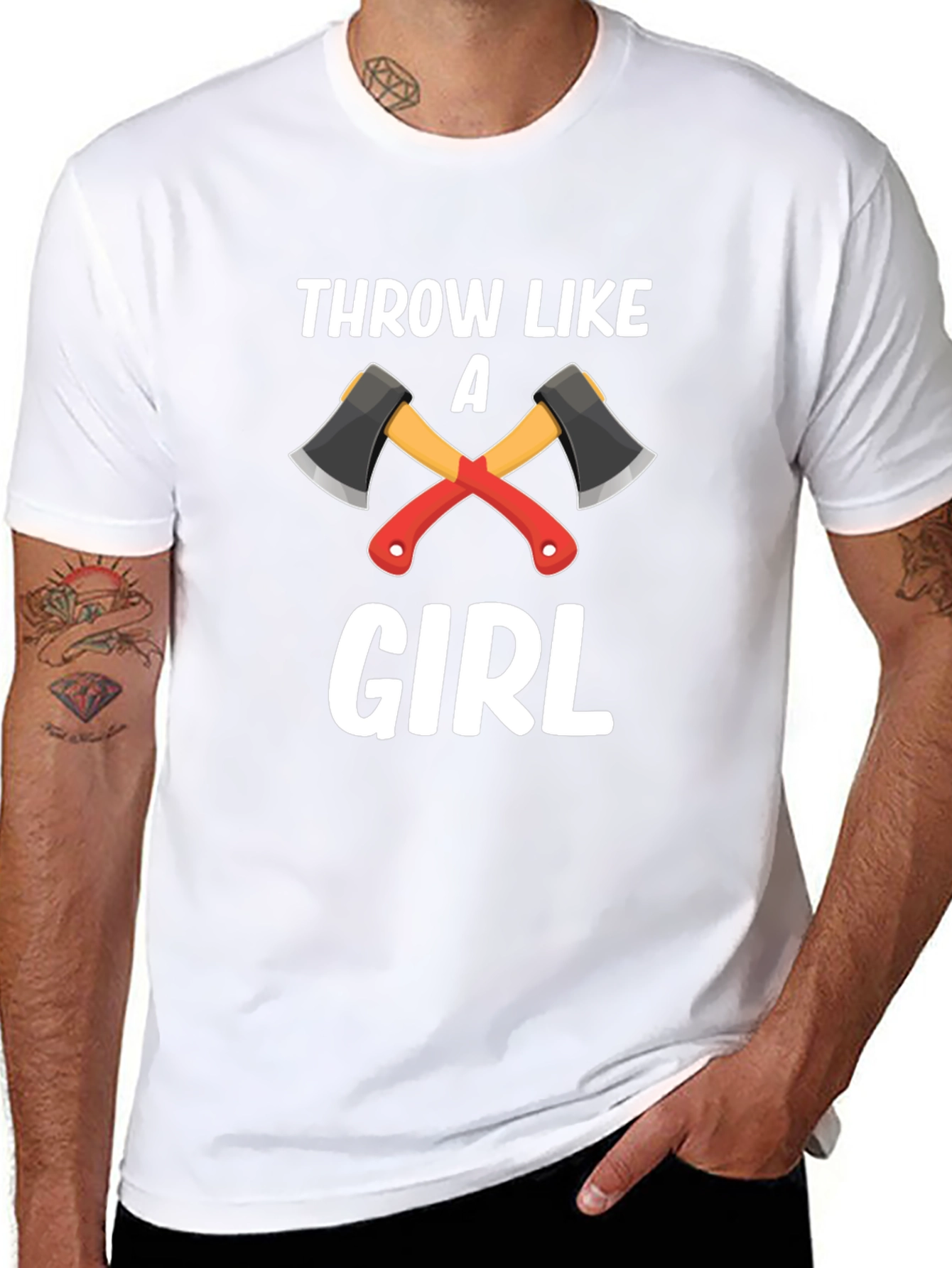 Throw Like A Girl Axe Throwing Black T-Shirt