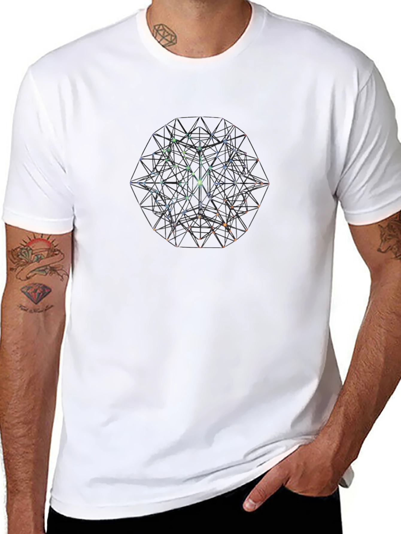 Geometric Black T-Shirt