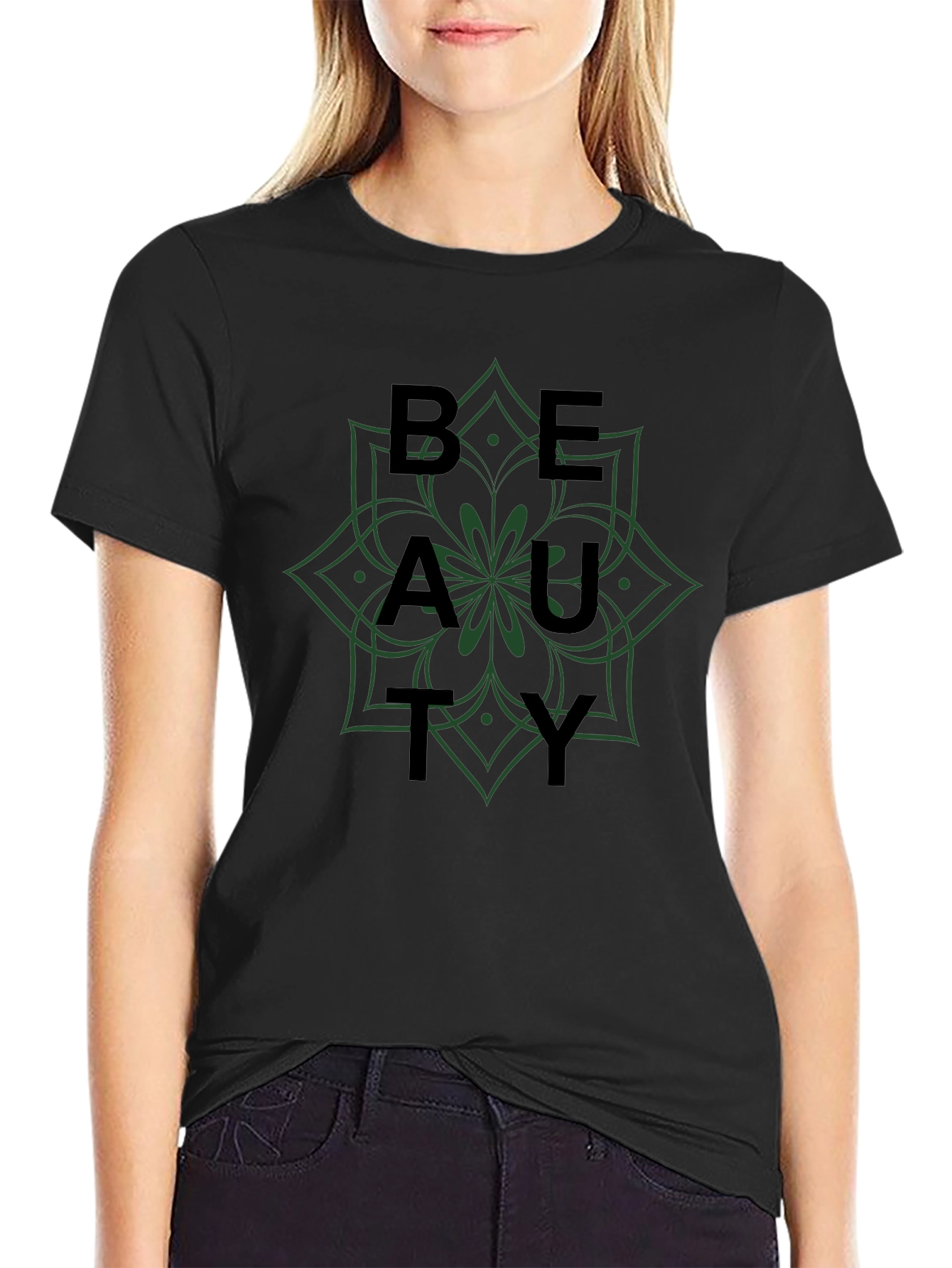 Beauty Mandala Graphic Tee - Stylish Comfort