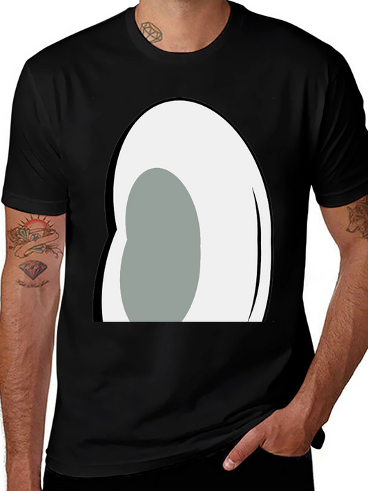 Cartoon Eye Graphic Black T-Shirt