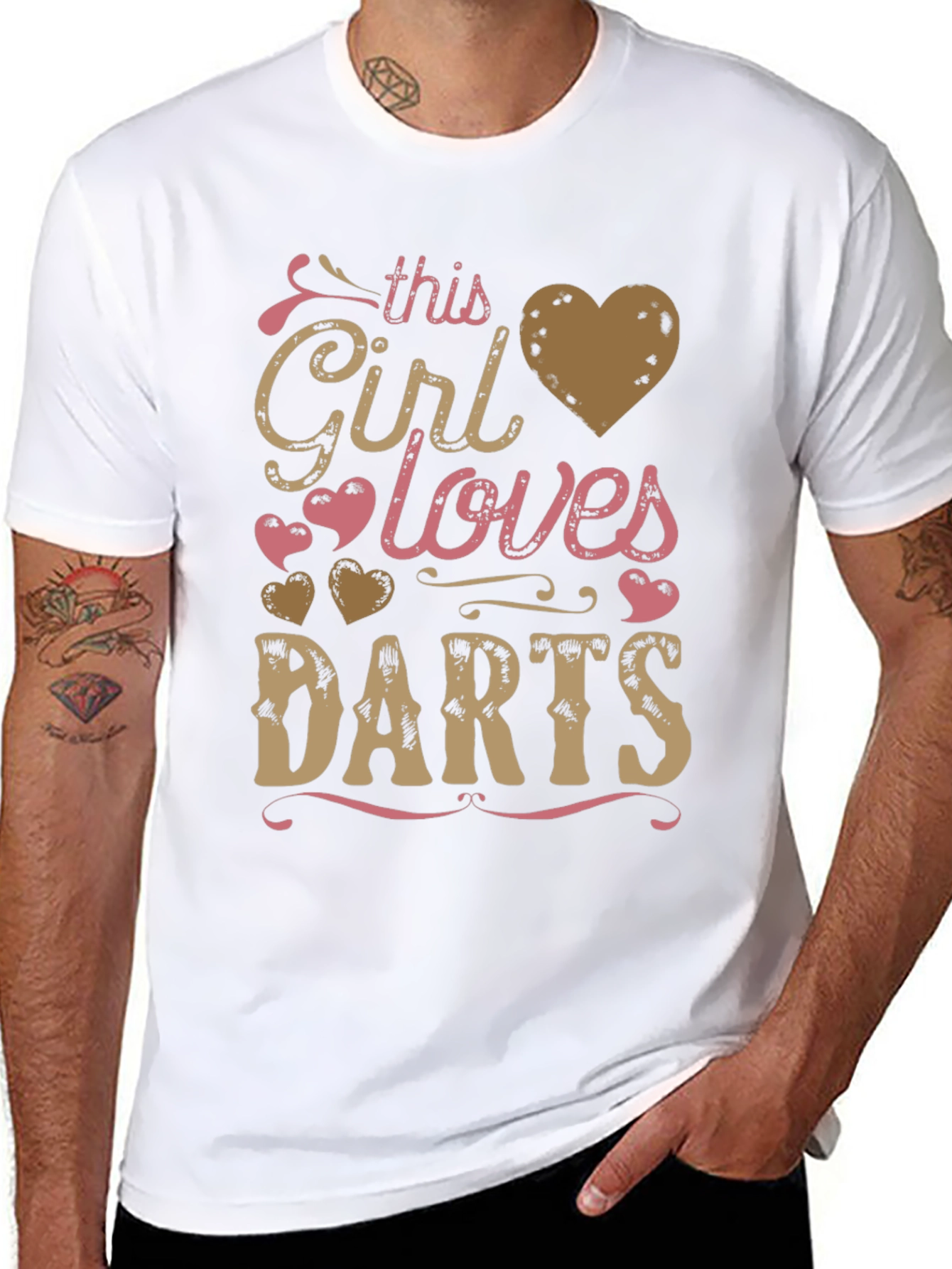 Girl Loves Darts Graphic T-Shirt