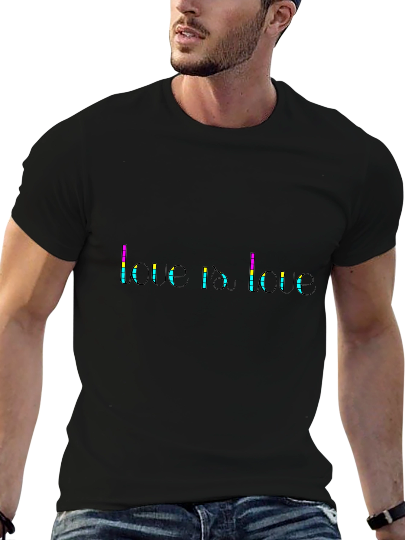 Love Is Love Graphic Tee - Black Pride T-Shirt