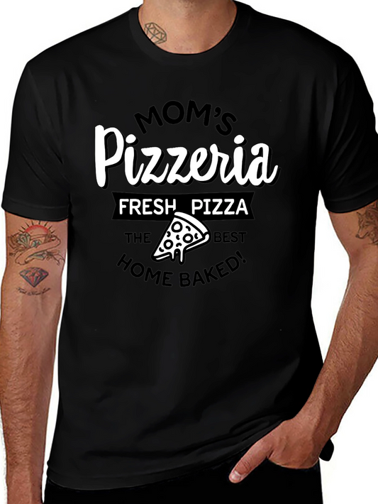 Moms Pizzeria Graphic T-Shirt - Fresh Pizza Tee