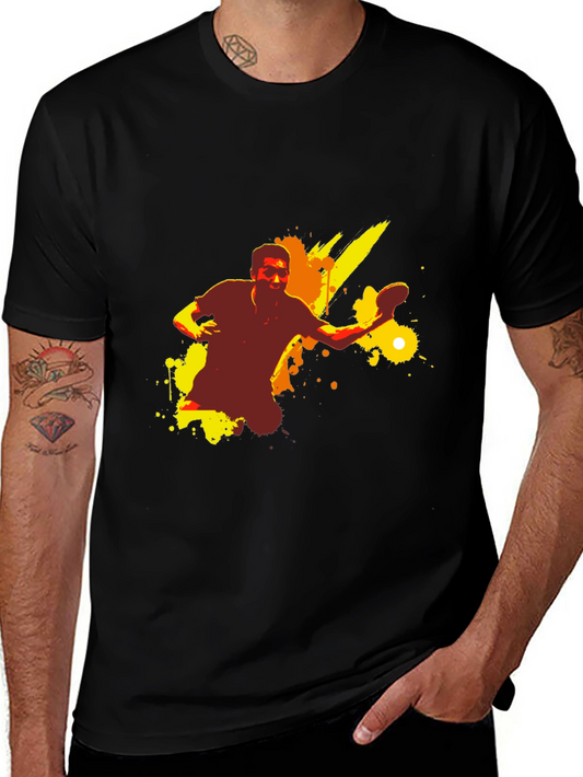 Cool Table Tennis Graphic T-Shirt