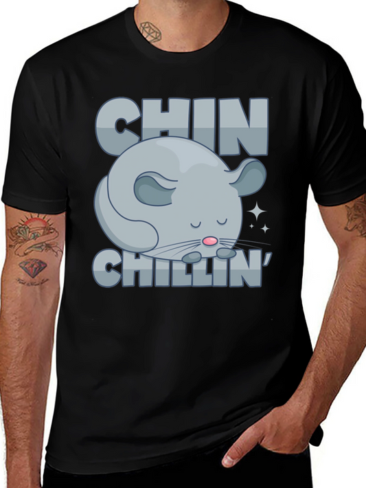 Chin Chillin T-Shirt Funny Chinchilla Graphic Tee