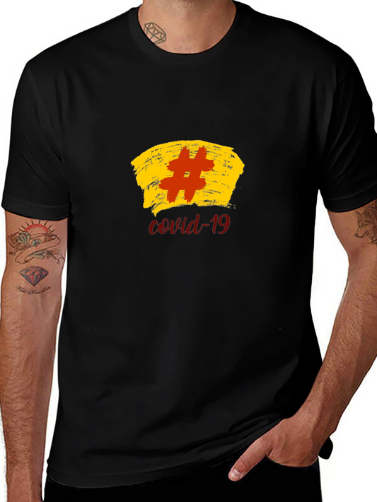 COVID-19 Hashtag Graphic Tee - Black