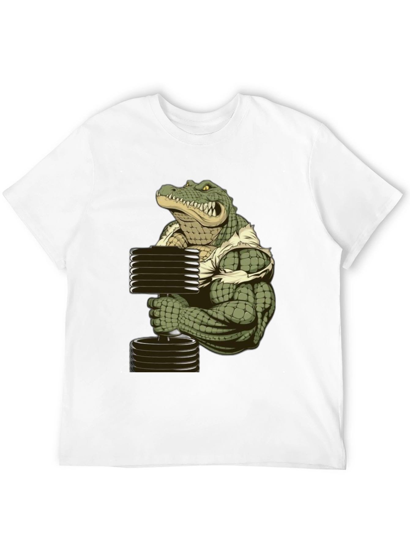 Muscle Gator Lifting Weights T-Shirt - Black