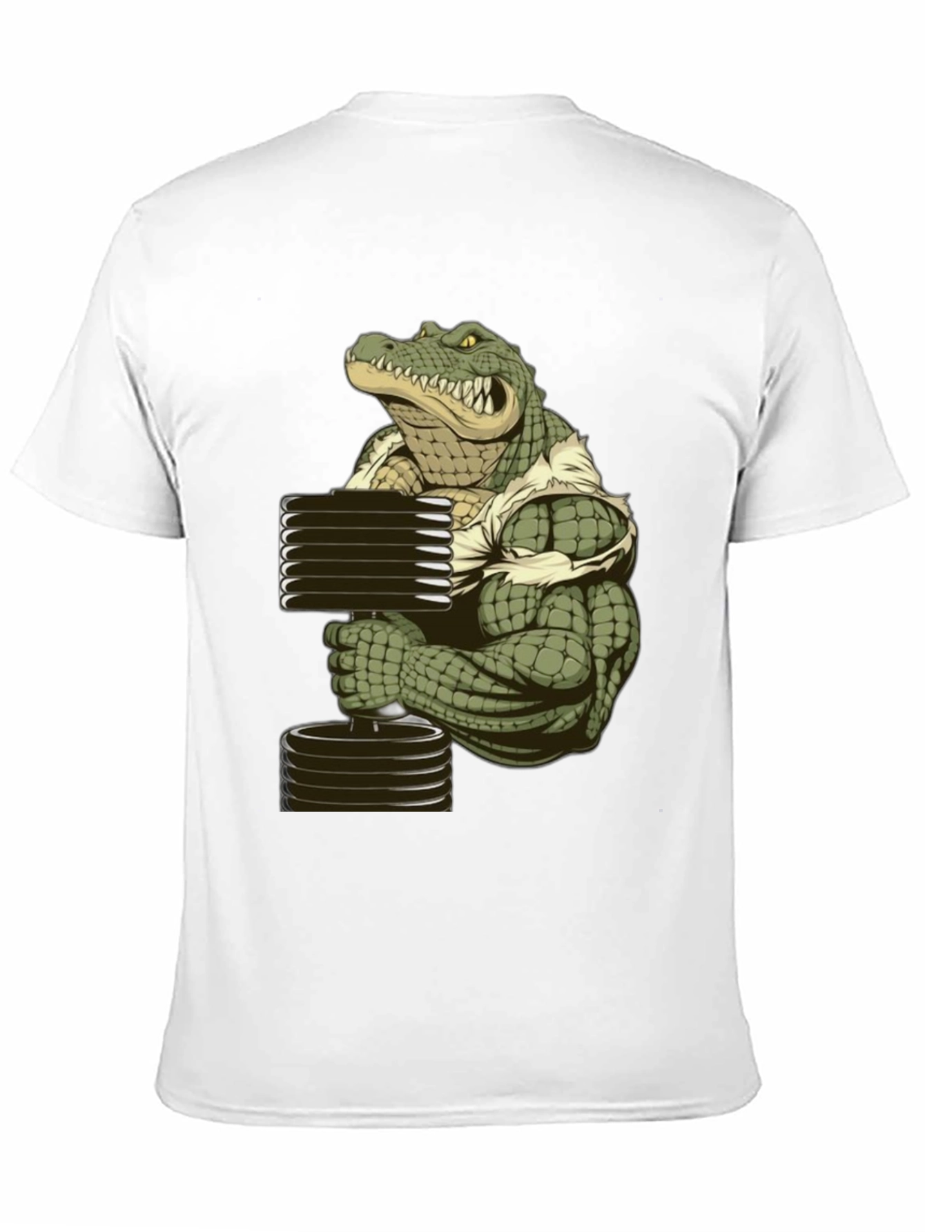Muscle Gator Lifting Weights T-Shirt - Black