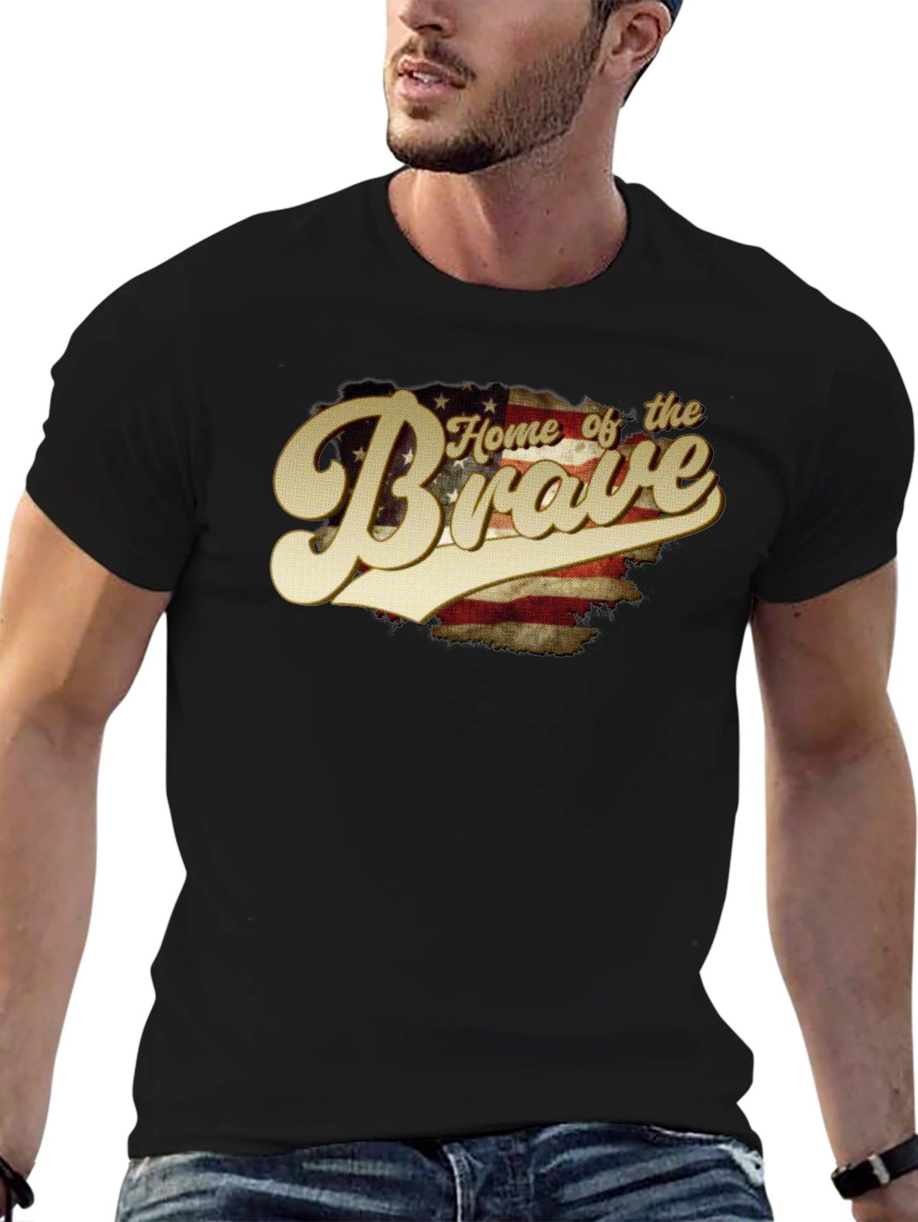 Home of the Brave Patriotic Graphic Tee