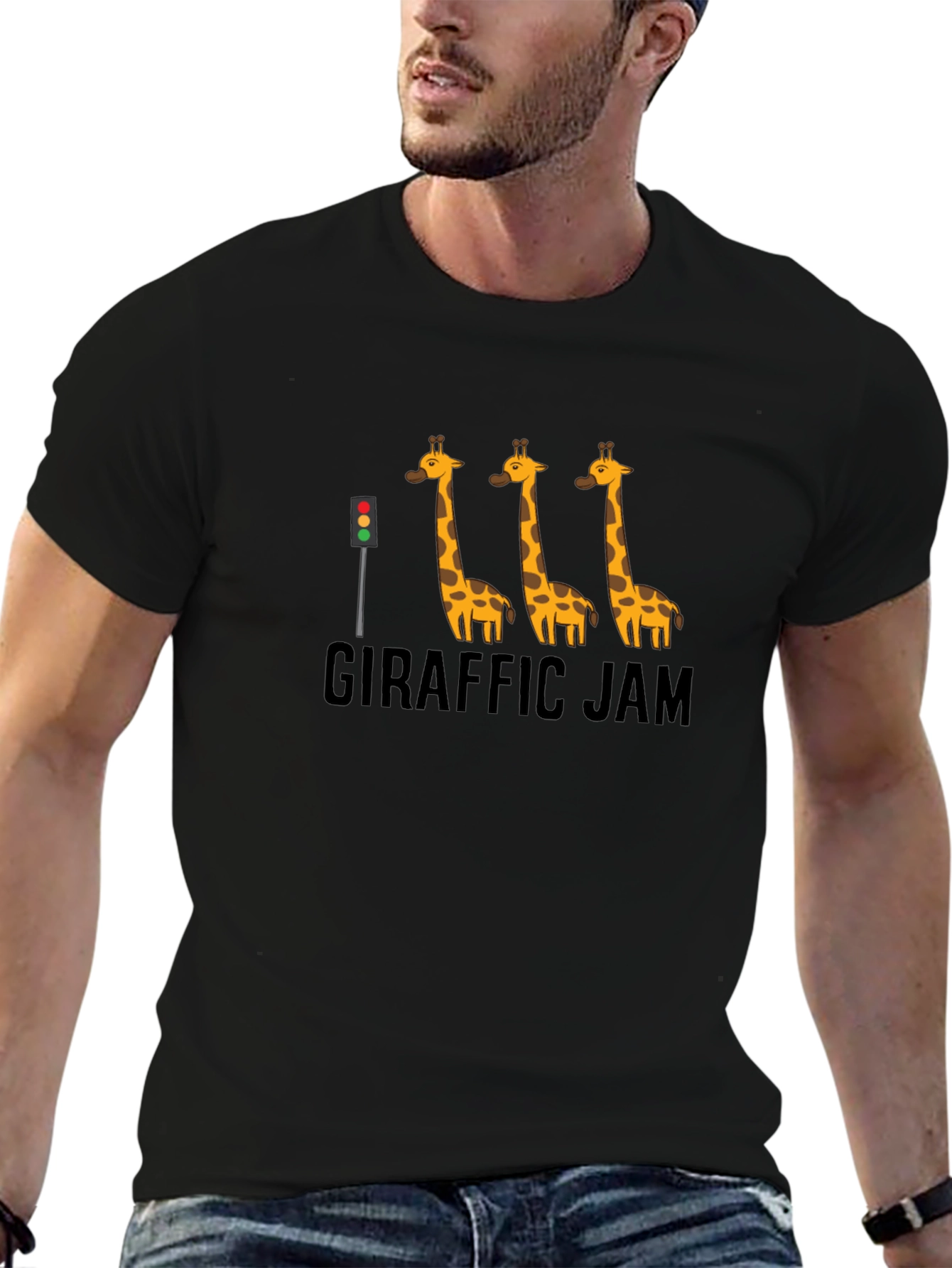 Giraffe Traffic Jam Graphic T-Shirt