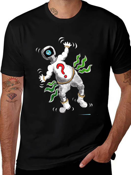 Cosmic Question T-Shirt - Black Cotton Tee