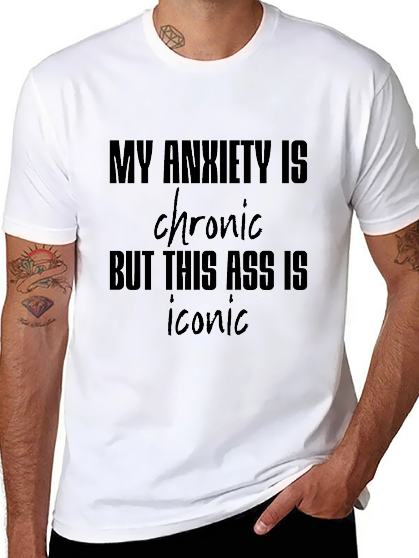 Anxiety & Iconic T-Shirt | Funny Graphic Tee