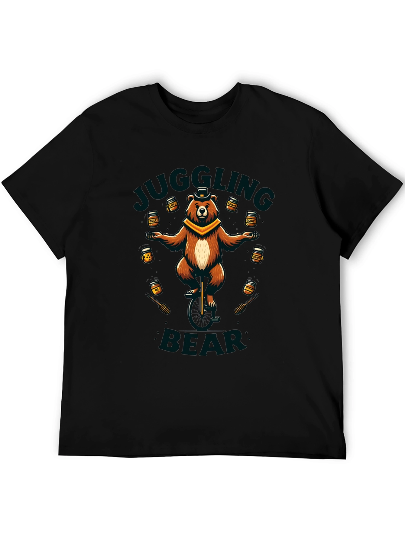 Juggling Bear Graphic Tee - Unique Design