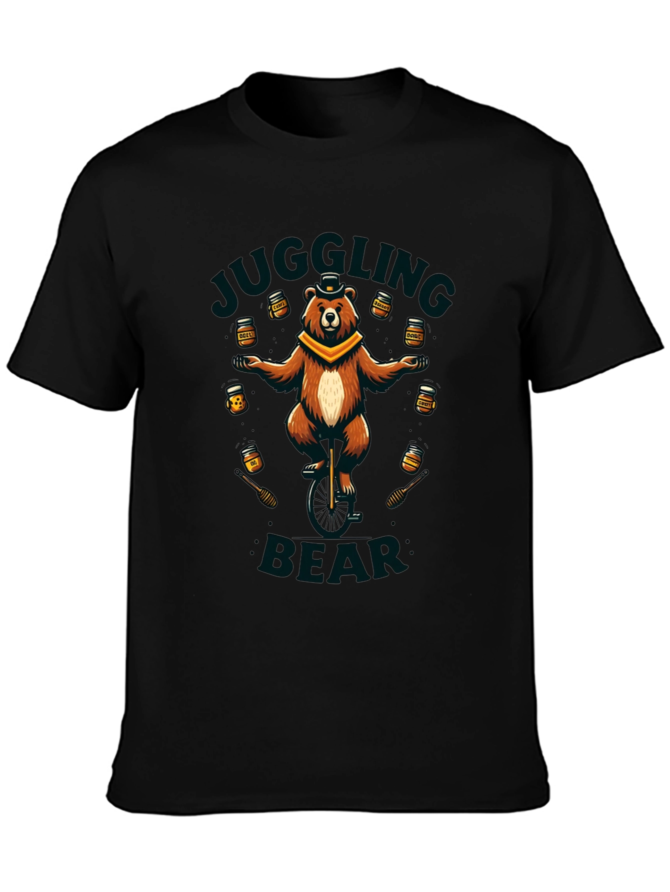 Juggling Bear Graphic Tee - Unique Design