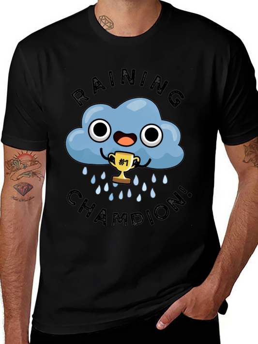 Raining Champion Black Graphic T-Shirt