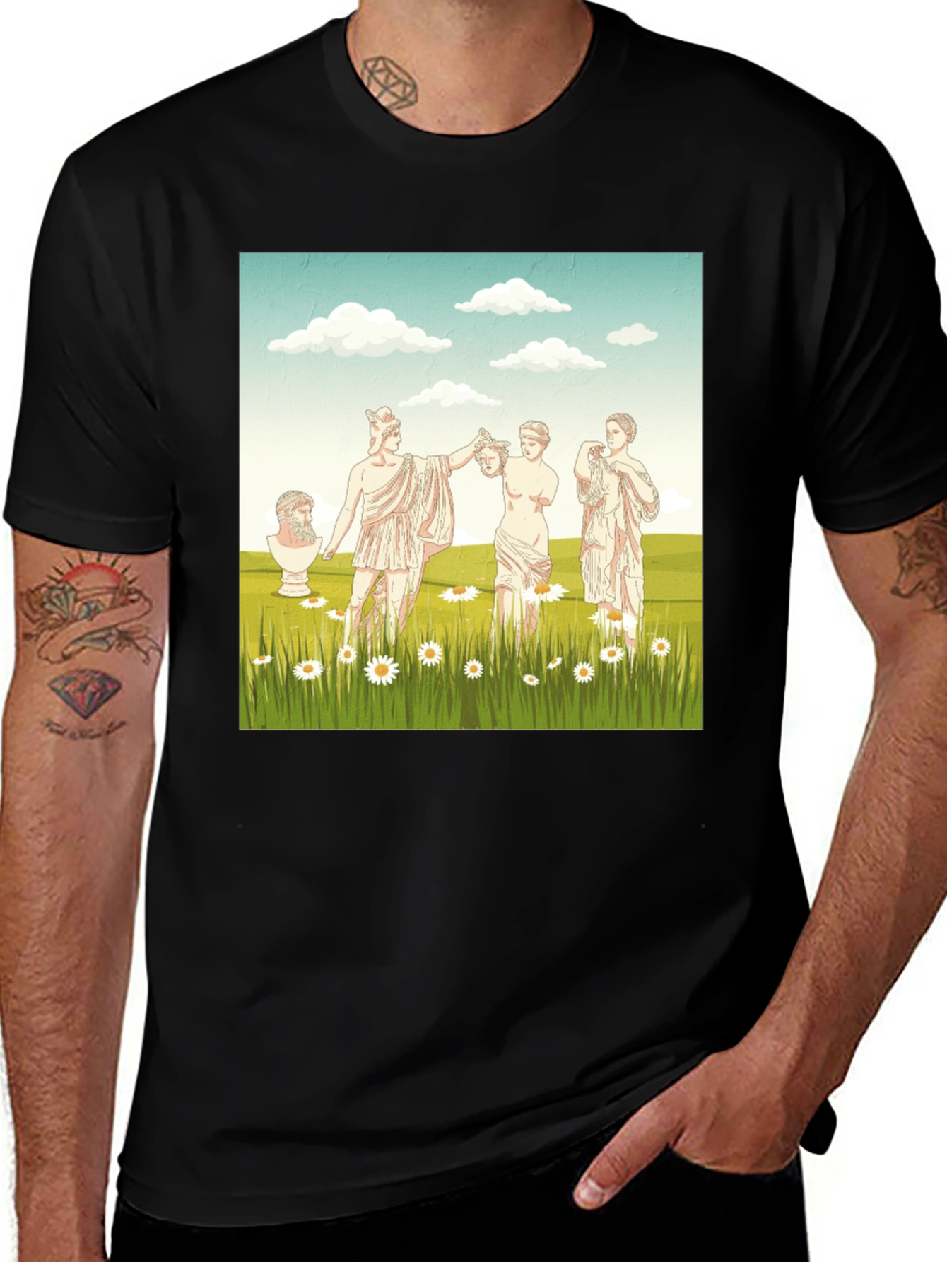 Greek Statue Art Graphic Tee