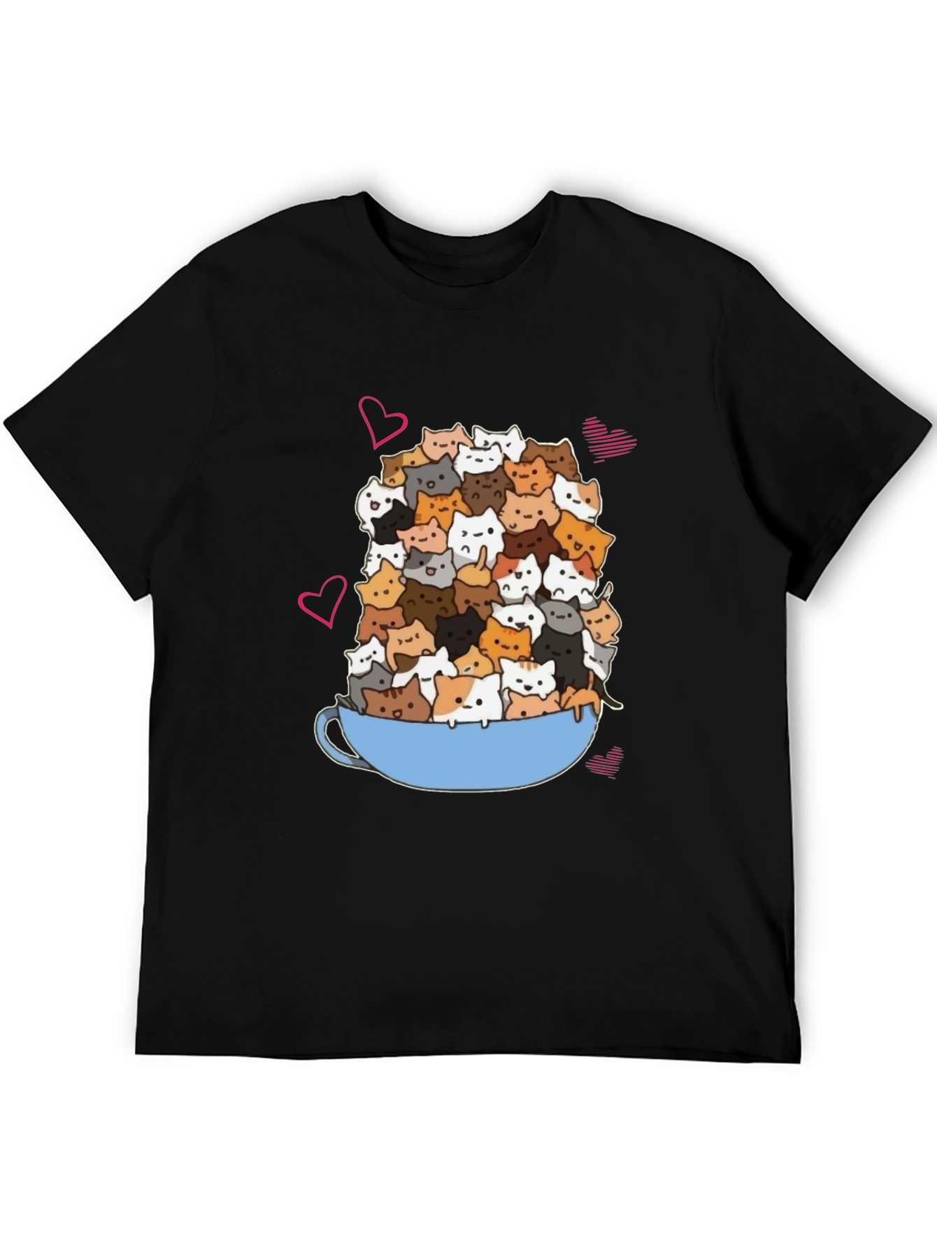 Cat Lover T-Shirt: Overflowing Mug of Kittens!