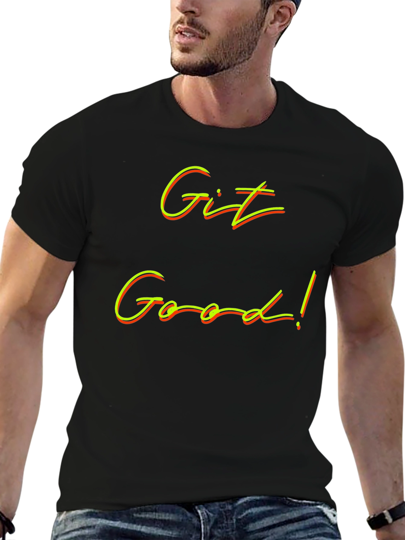 Git Good Black T-Shirt - Coding and Gaming Motivation