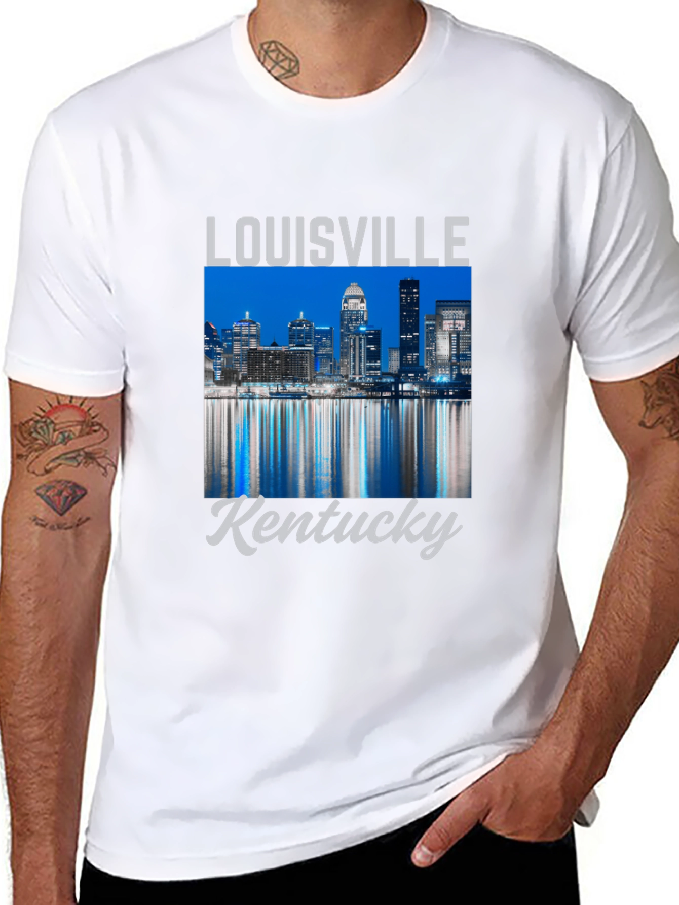 Louisville Kentucky Skyline Graphic T-Shirt