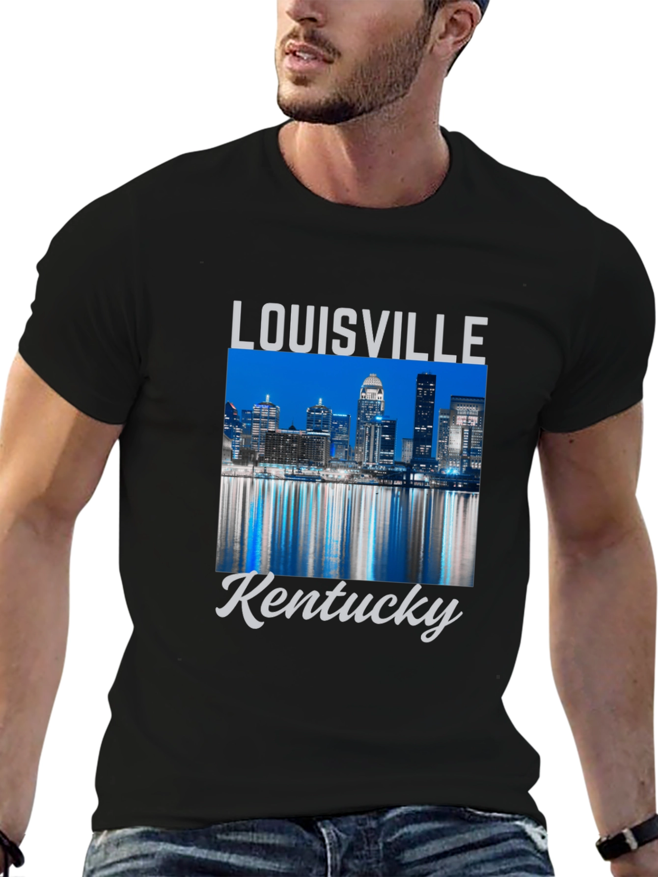 Louisville Kentucky Skyline Graphic T-Shirt