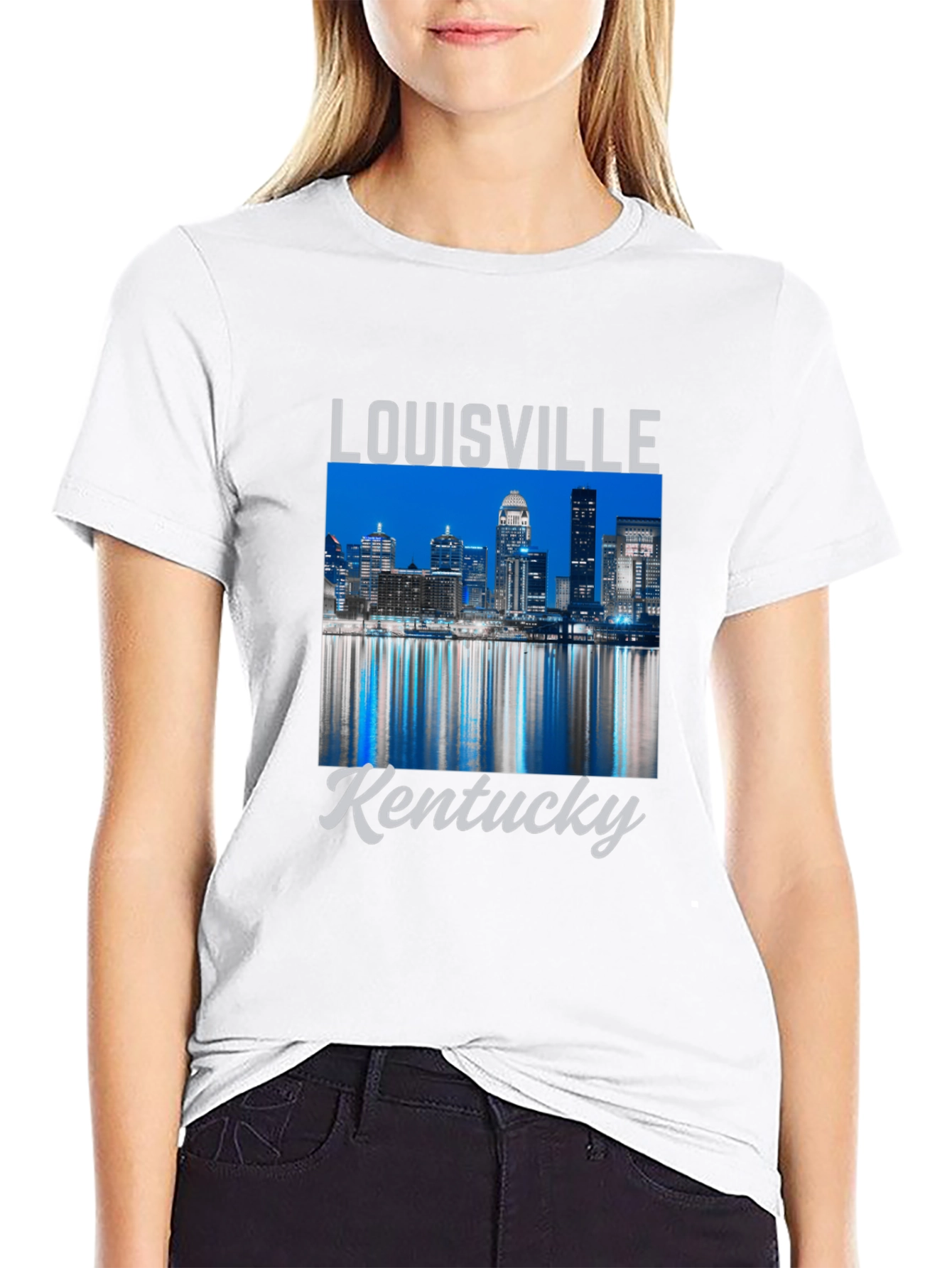 Louisville Kentucky Skyline Graphic T-Shirt