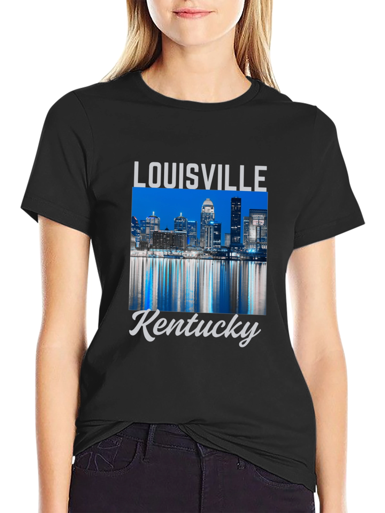 Louisville Kentucky Skyline Graphic T-Shirt