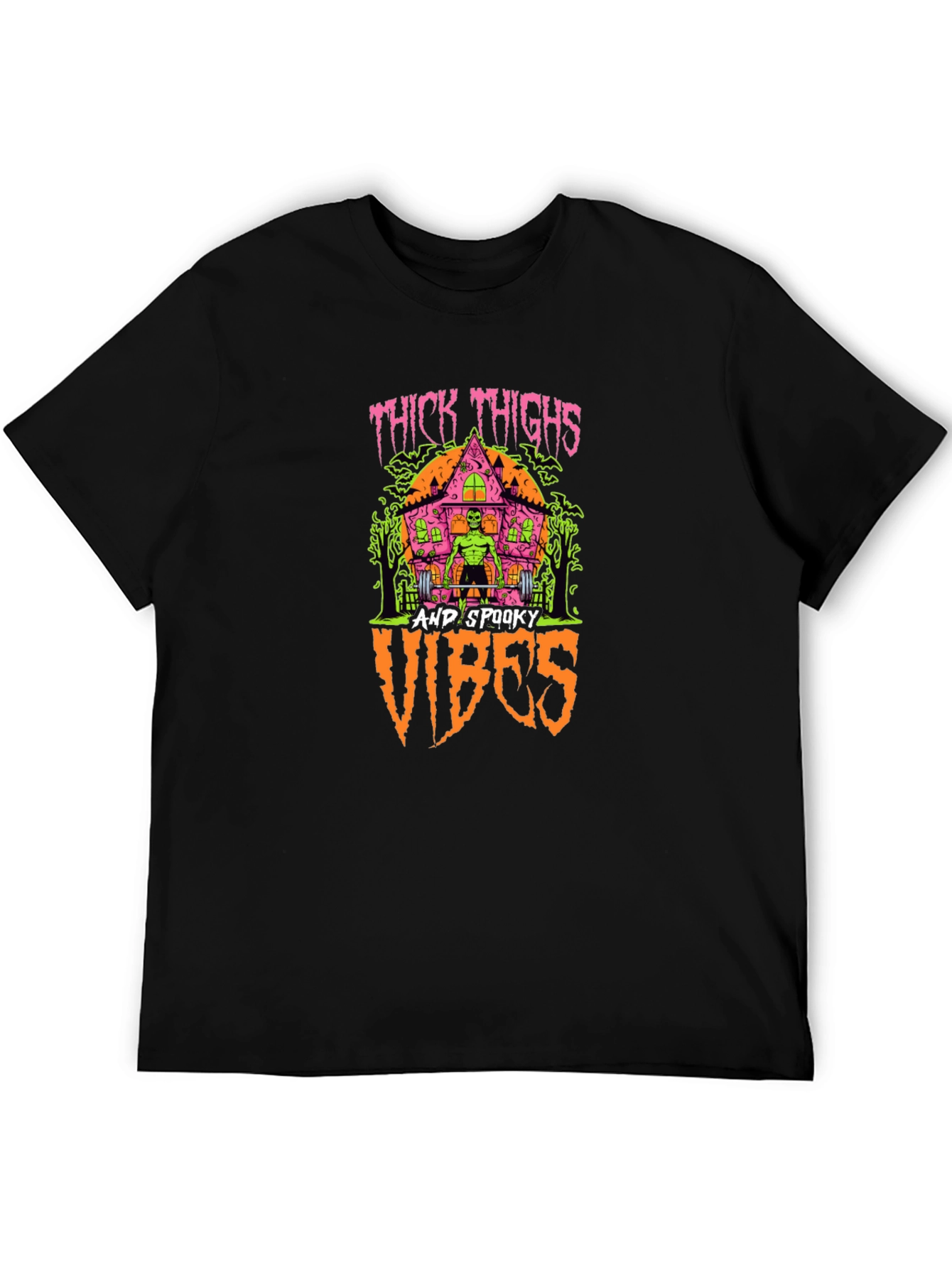 Thick Thighs & Spooky Vibes Graphic T-Shirt