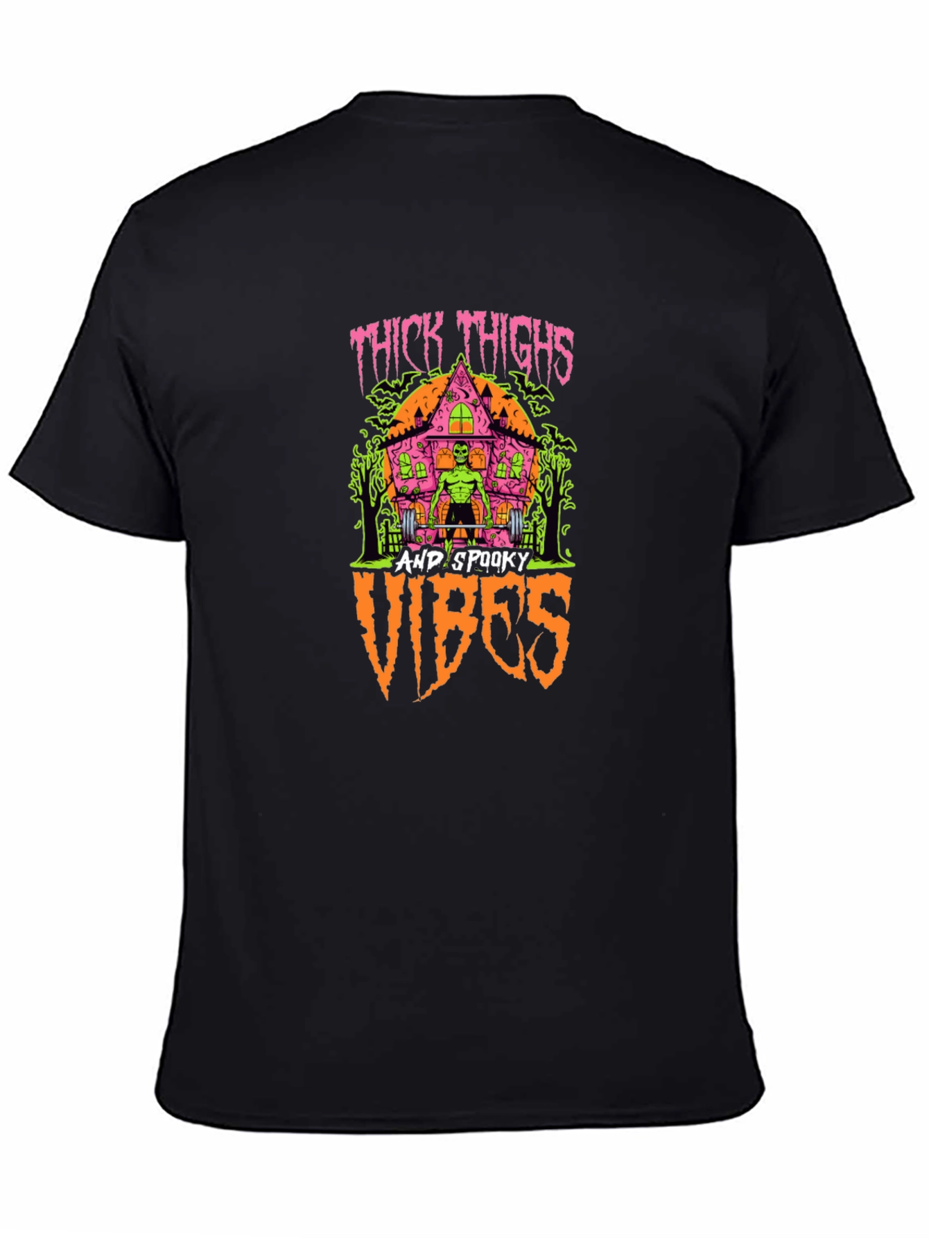 Thick Thighs & Spooky Vibes Graphic T-Shirt