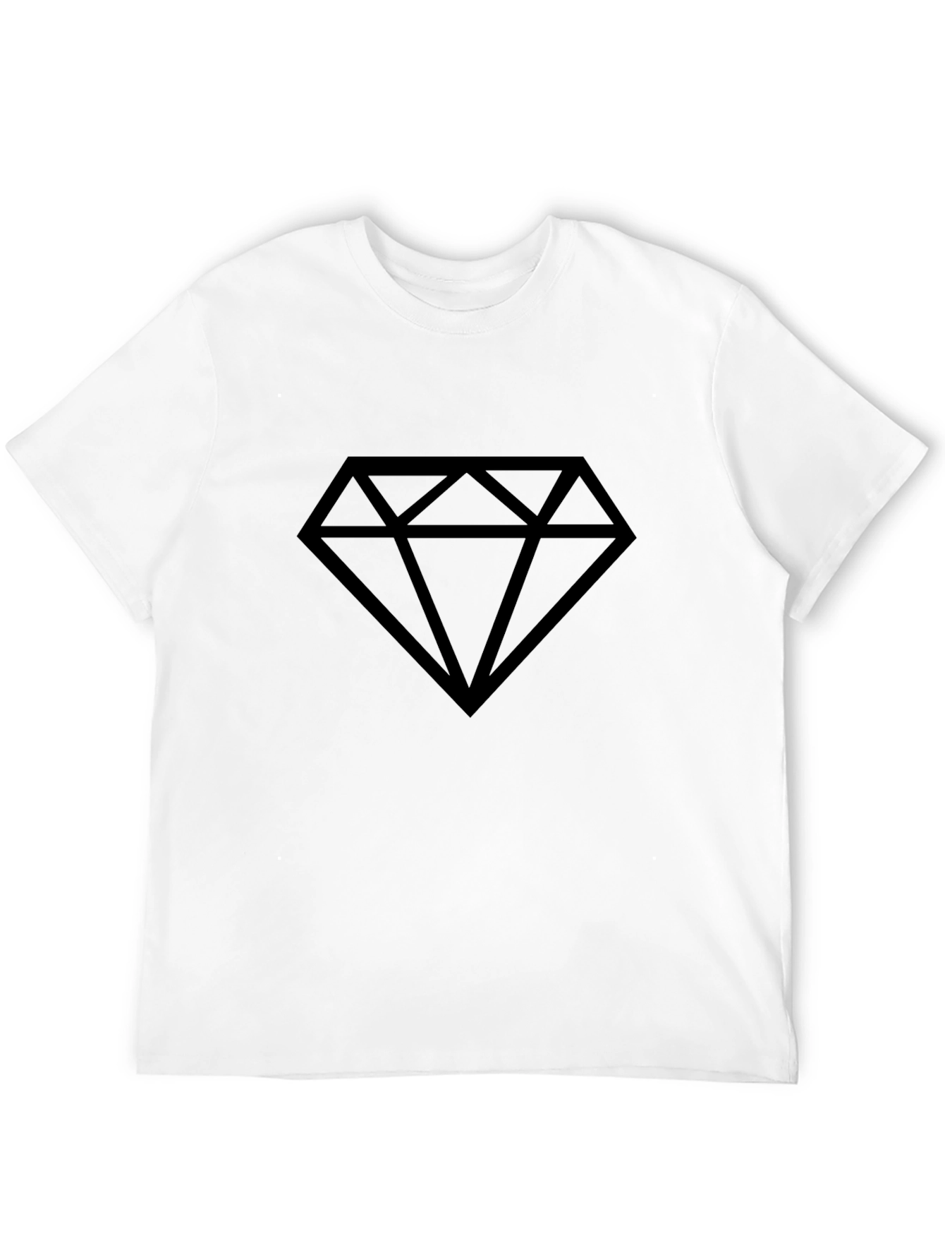 Diamond Graphic Black T-Shirt - Stylish Casual Wear