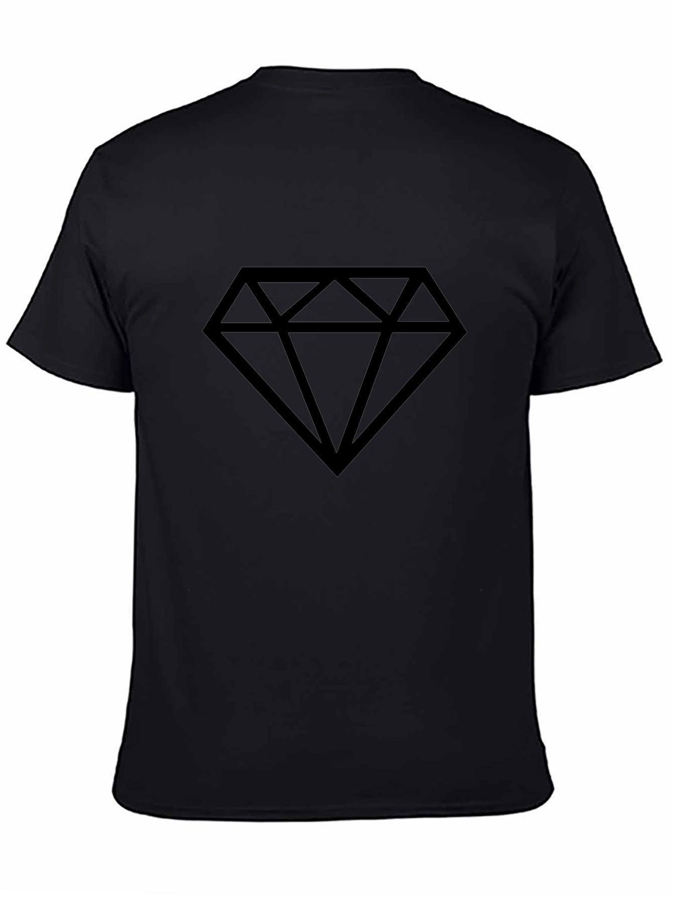 Diamond Graphic Black T-Shirt - Stylish Casual Wear