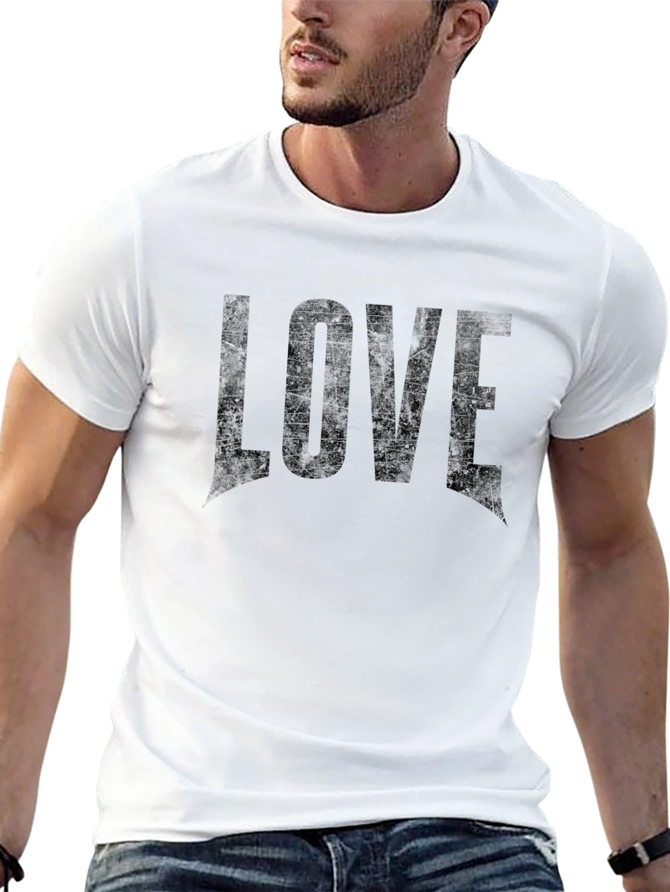 Mens Black Love T-Shirt - Stylish Graphic Tee