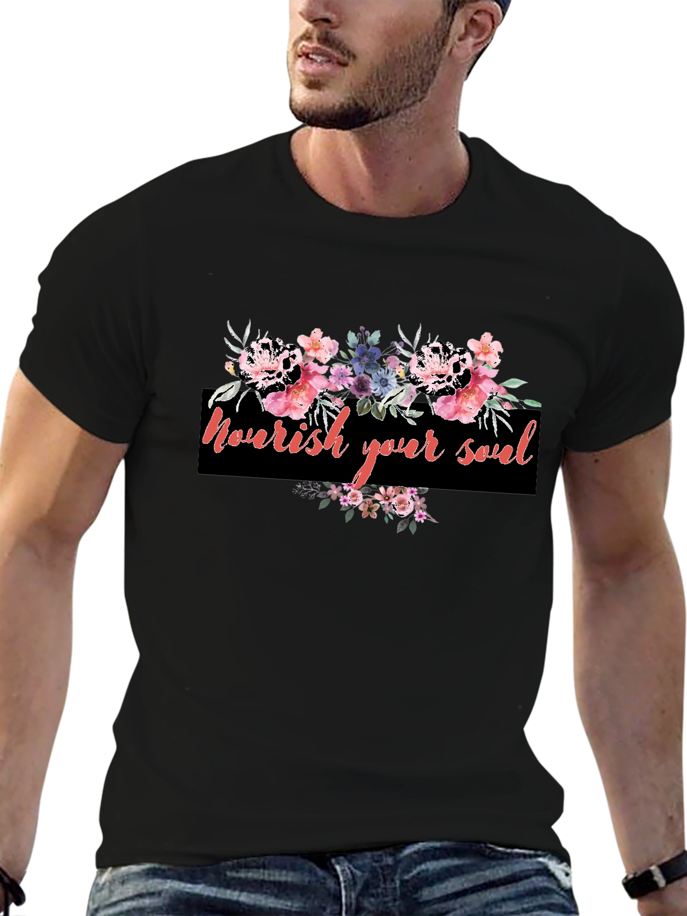 Nourish Your Soul Floral Graphic Tee