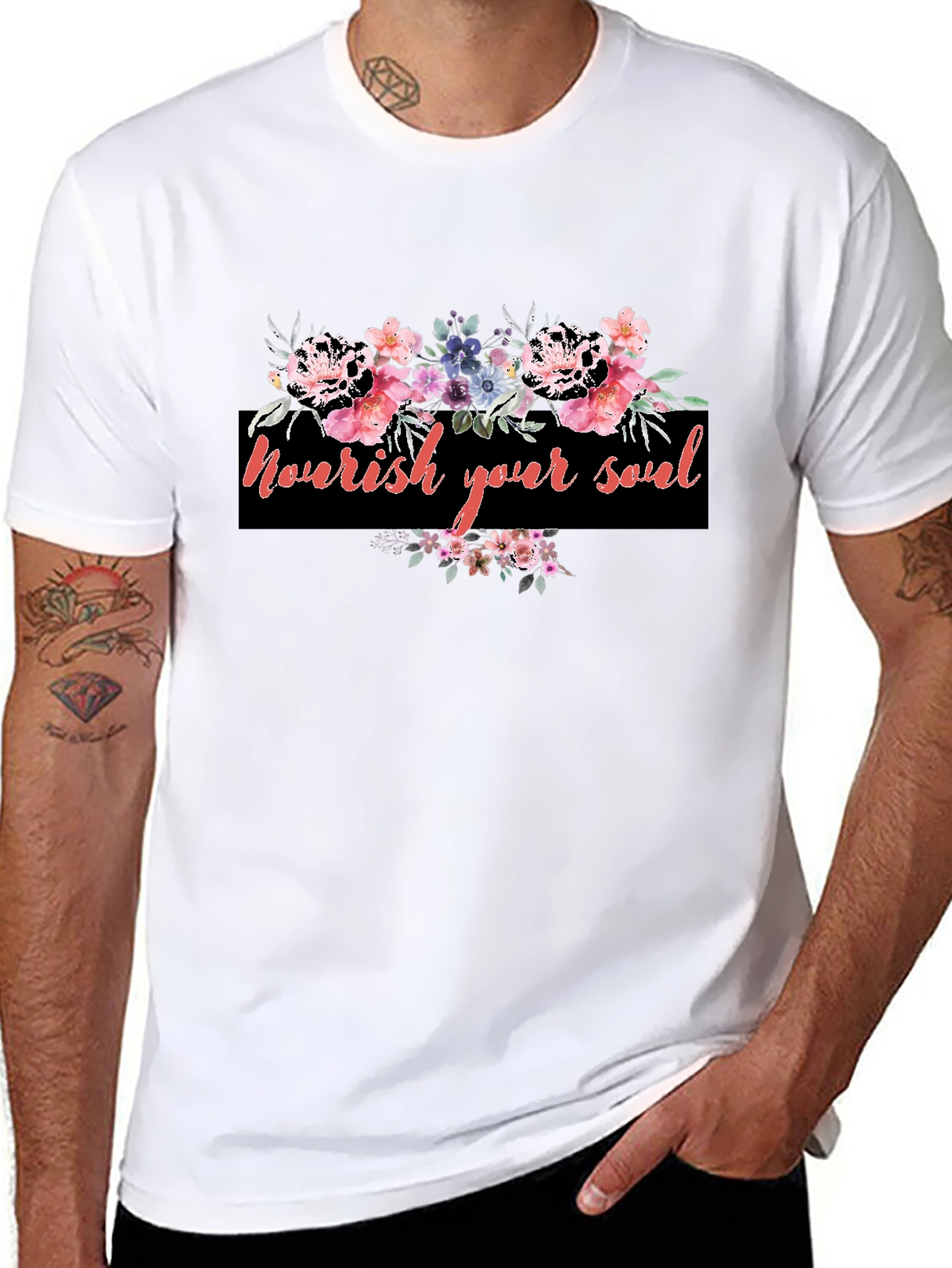 Nourish Your Soul Floral Graphic Tee