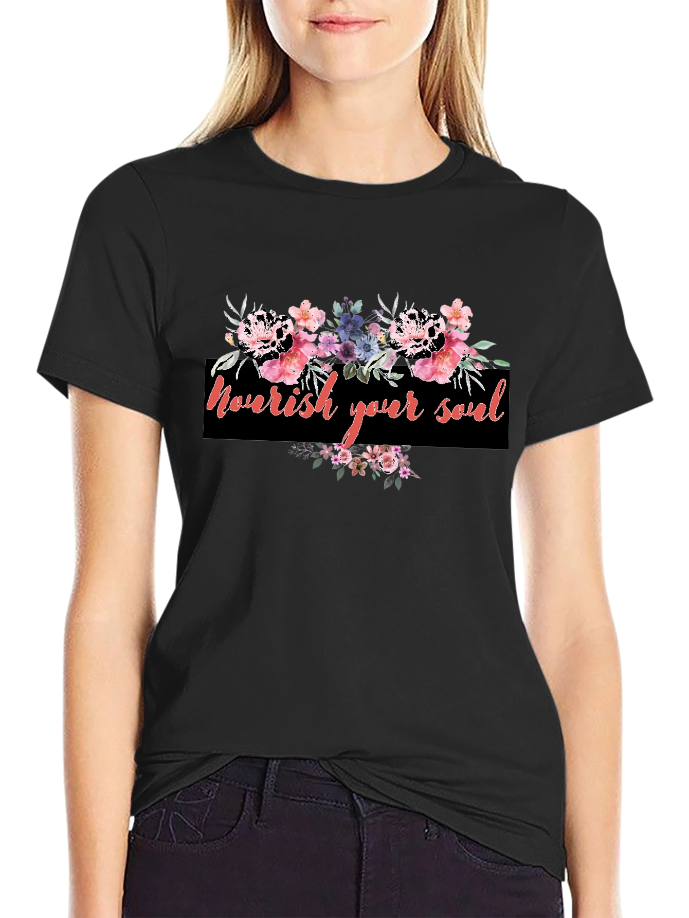 Nourish Your Soul Floral Graphic Tee