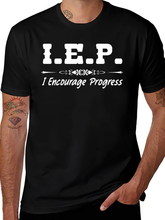 I.E.P. I Encourage Progress Black T-Shirt