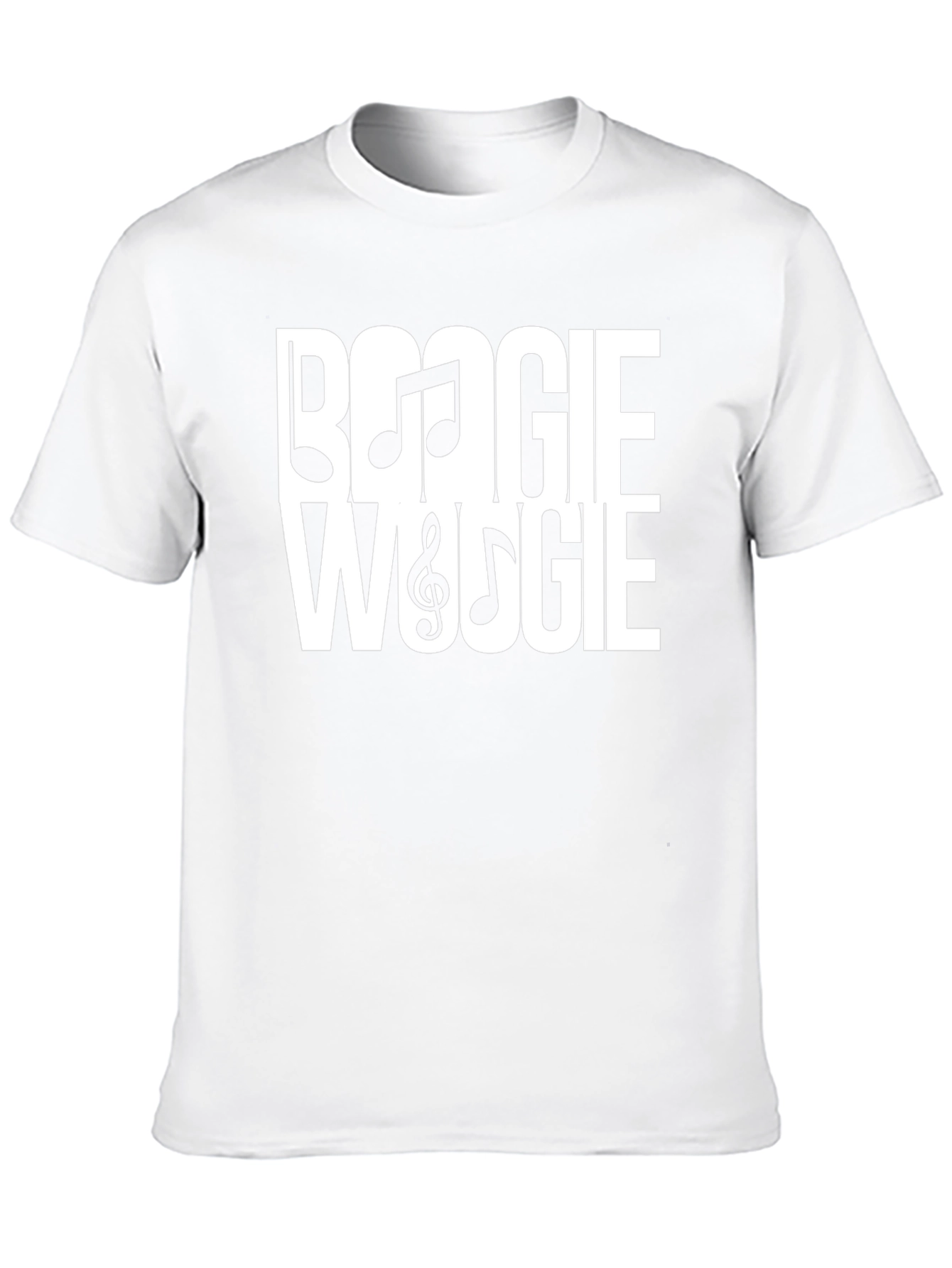 Boogie Woogie Music Notes T-Shirt - Black