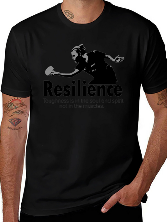Resilience Table Tennis Graphic Tee - Black