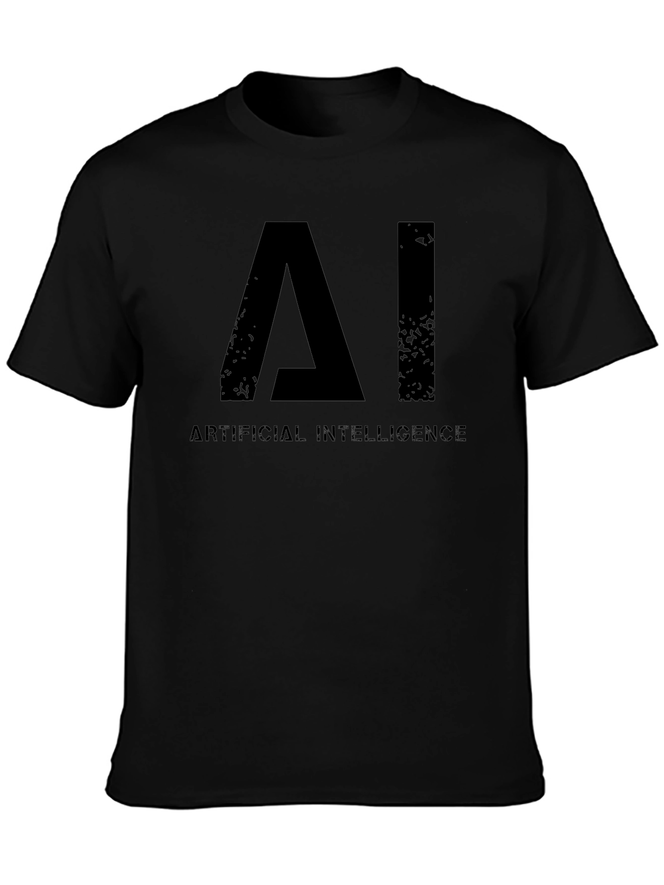 AI Artificial Intelligence Graphic Black T-Shirt