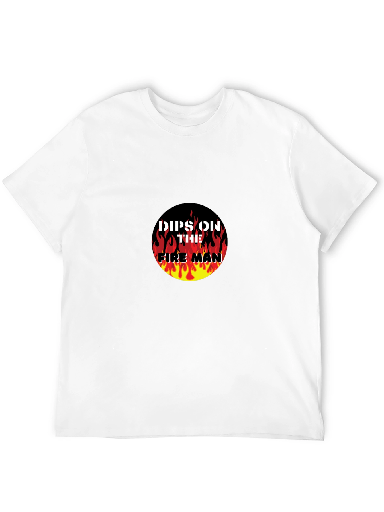 Dips On The Fireman Graphic Black T-Shirt