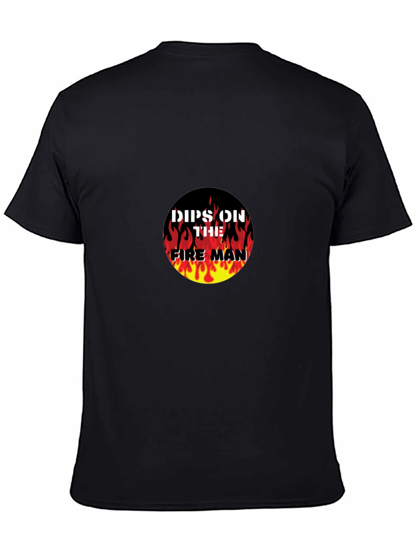 Dips On The Fireman Graphic Black T-Shirt