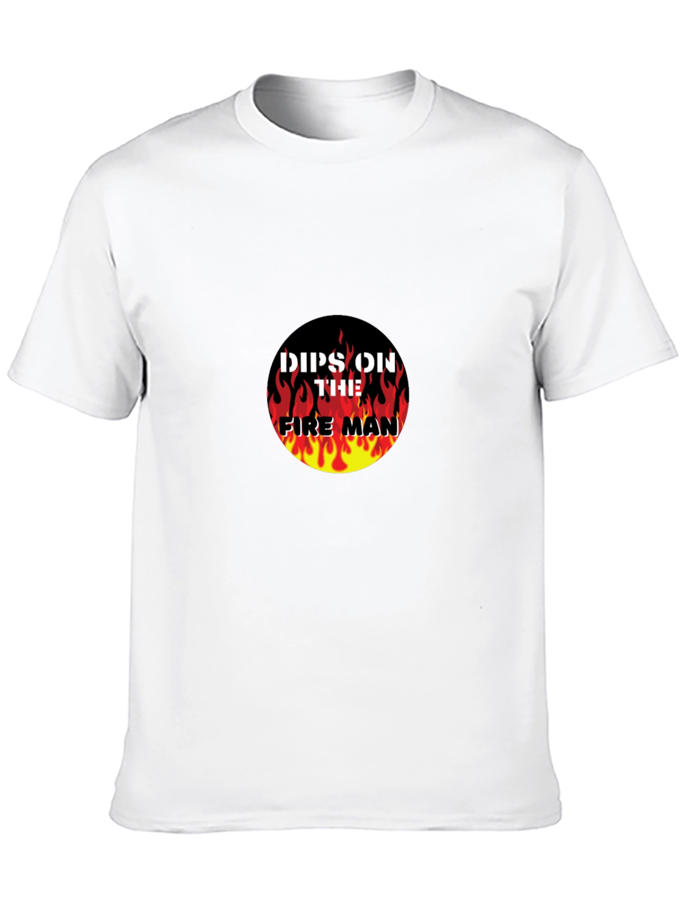 Dips On The Fireman Graphic Black T-Shirt