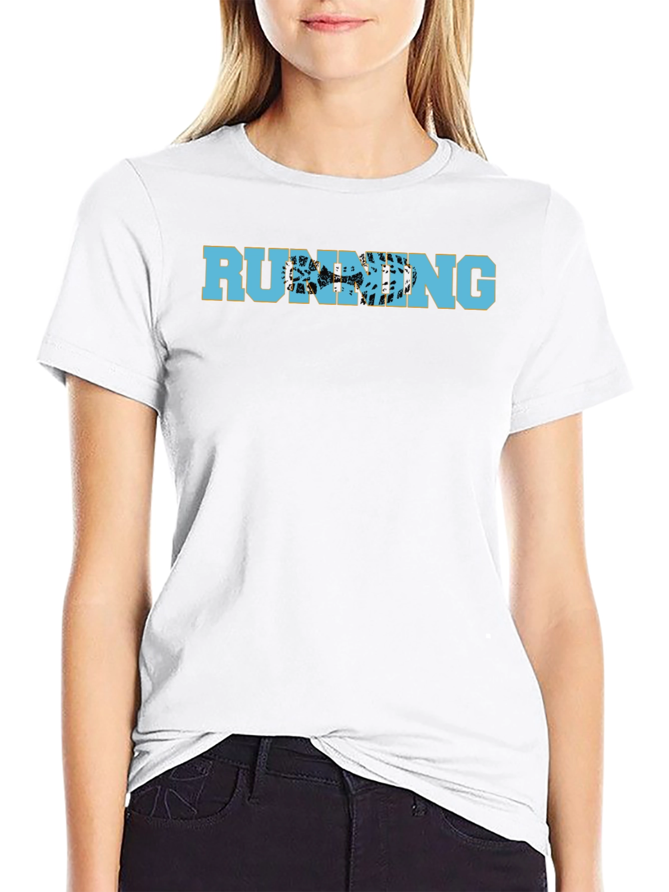 Running Trail Graphic T-Shirt - Black