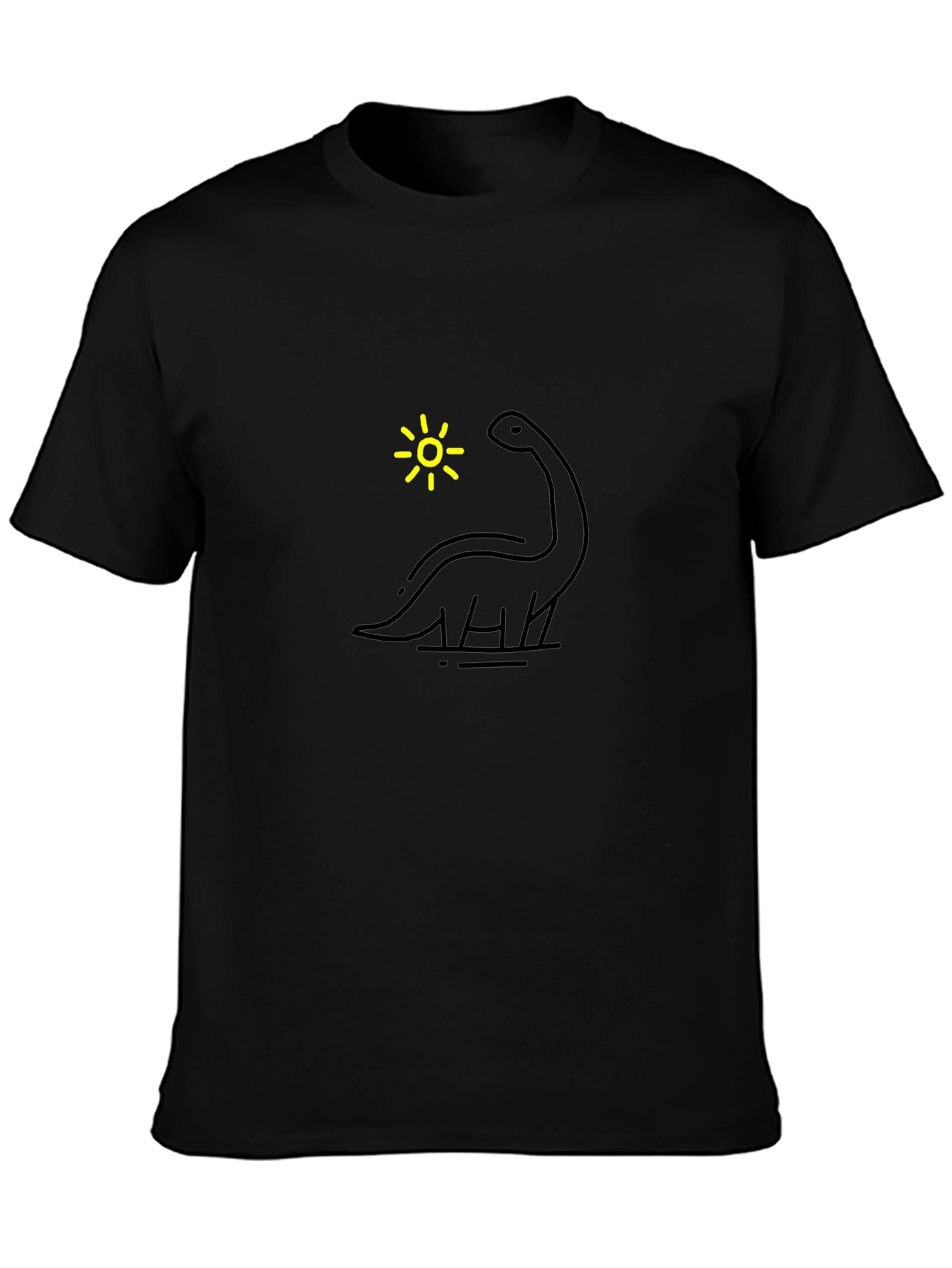 Dino & Sun Black Graphic Tee