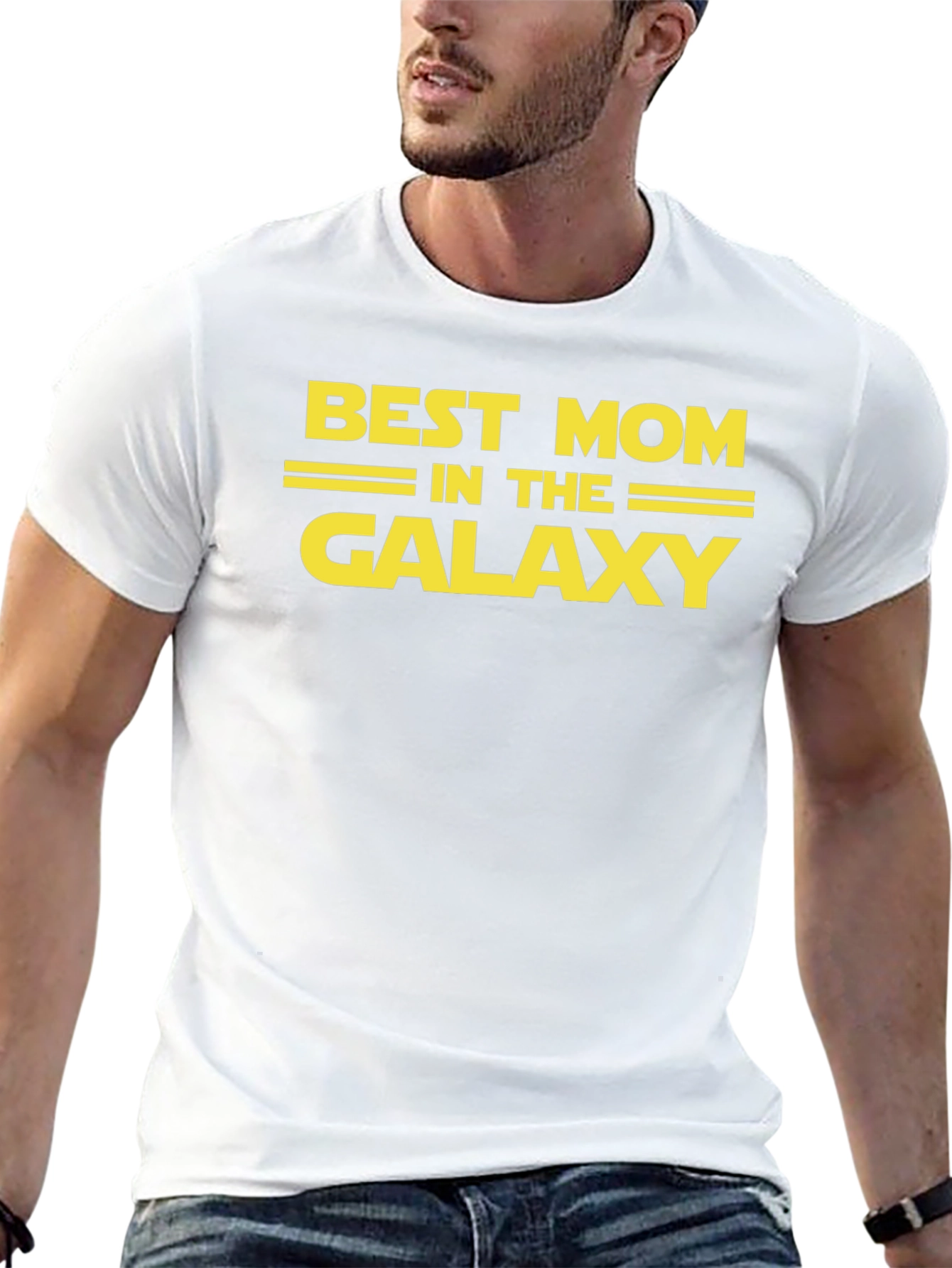 Best Mom in the Galaxy Black Graphic Tee
