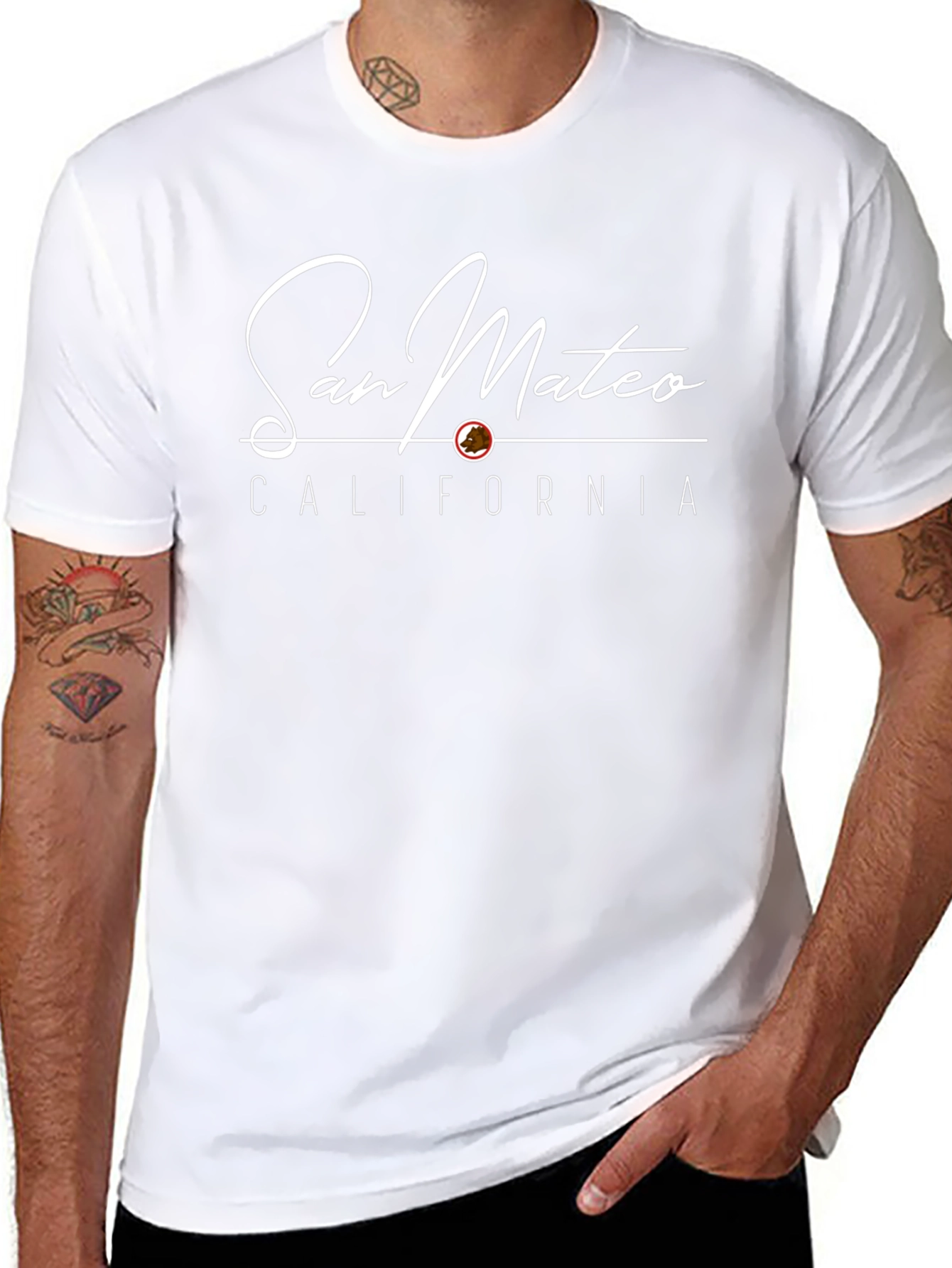 San Mateo California Black T-Shirt