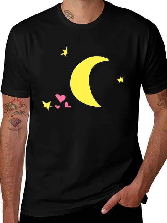 Celestial Dream Tee - Moon & Stars Graphic T-Shirt