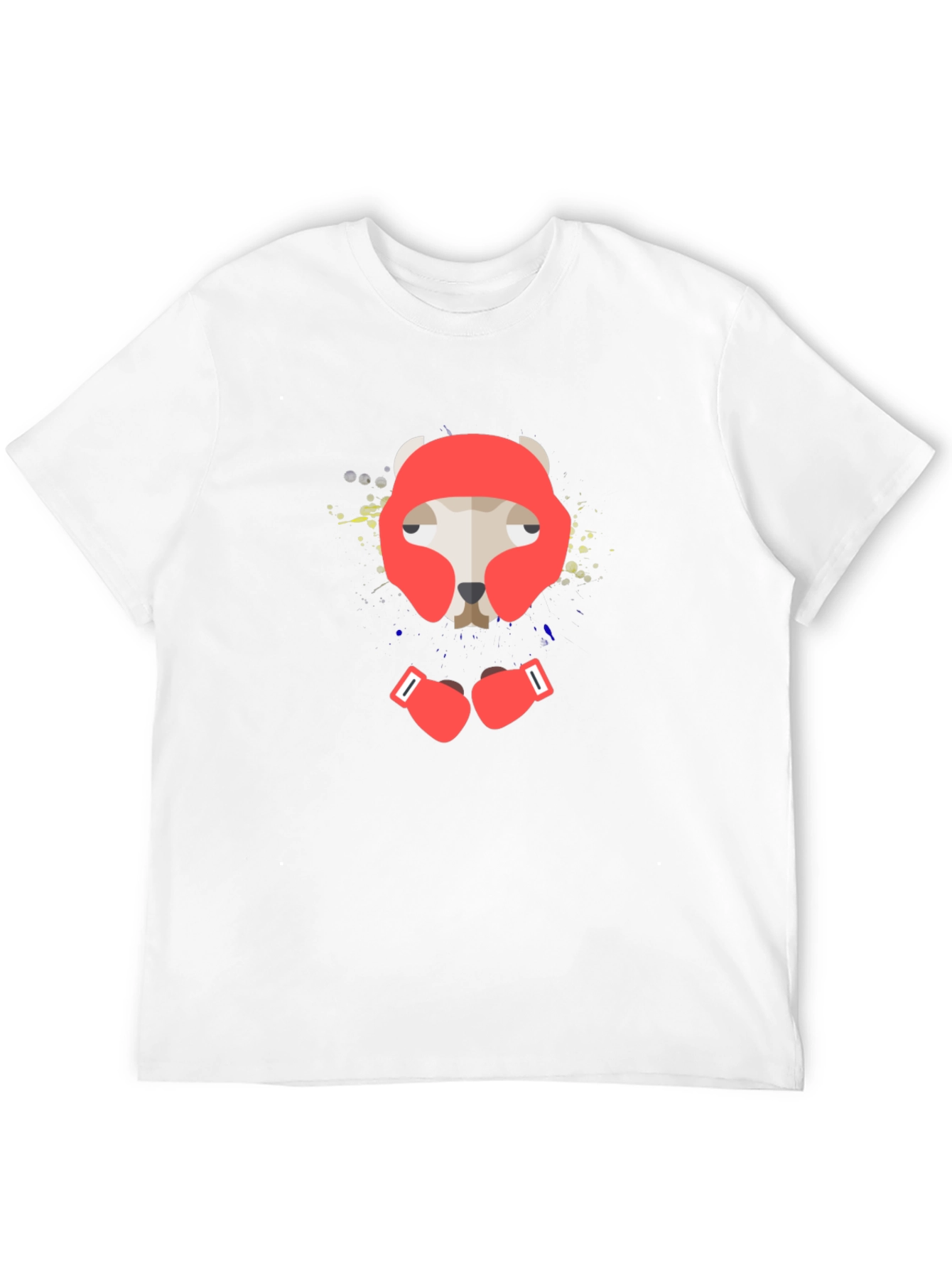 Boxer Dog Graphic Tee - Black Cotton T-Shirt