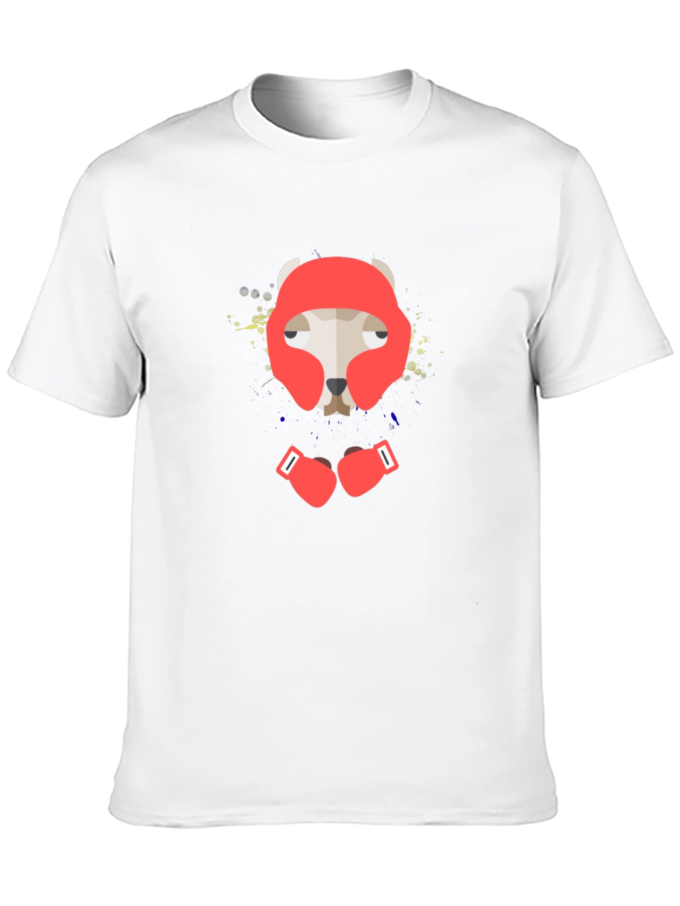 Boxer Dog Graphic Tee - Black Cotton T-Shirt