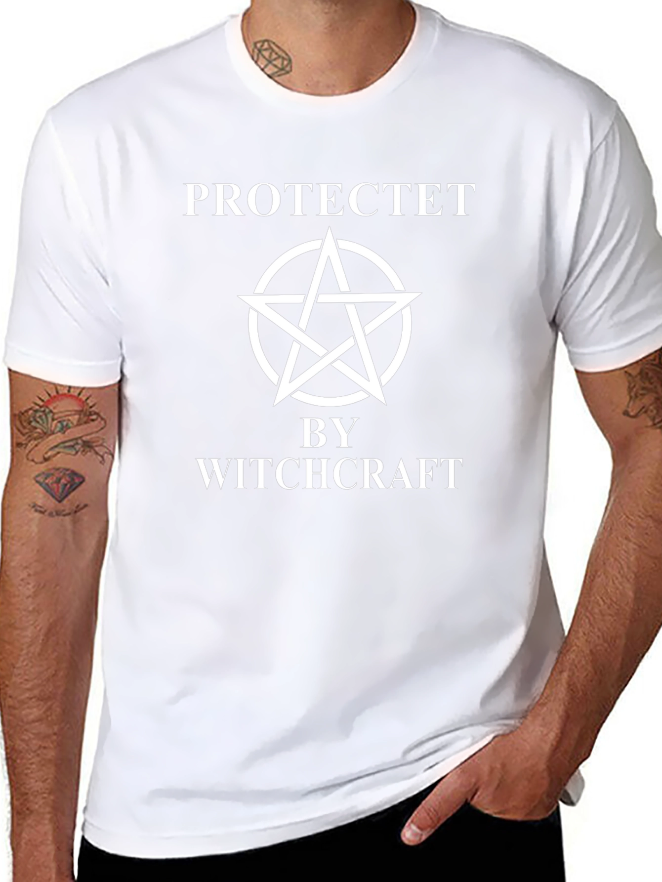 Protected by Witchcraft Graphic Tee - Black