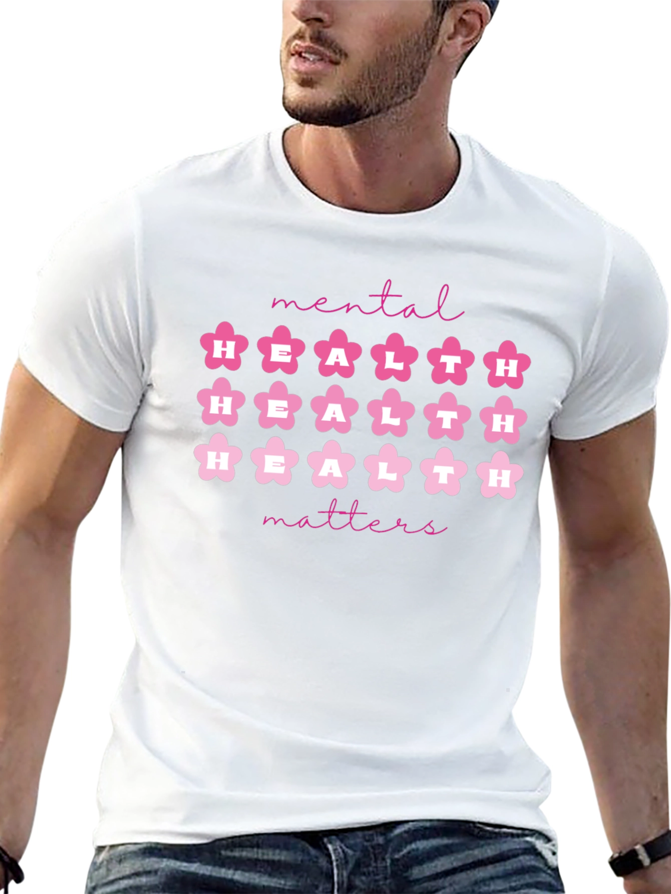 Mental Health Matters Floral Graphic T-Shirt